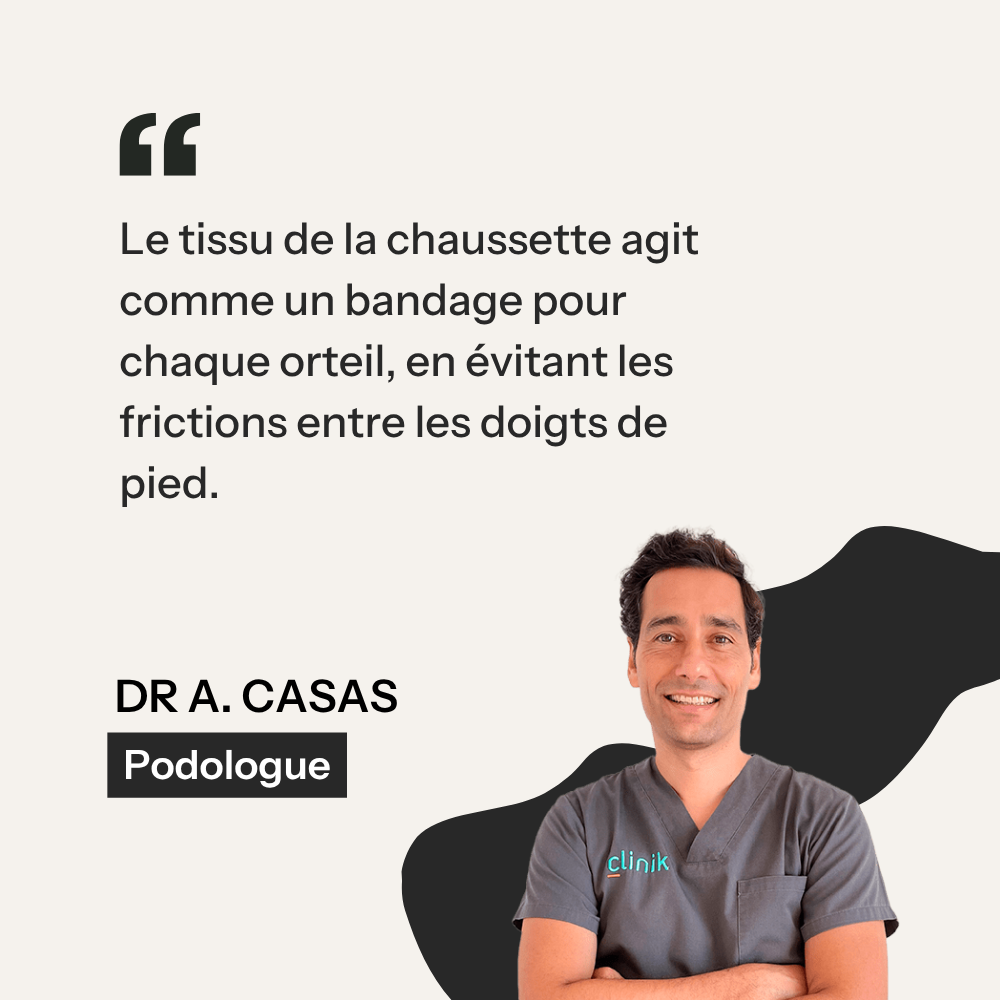Chaussettes à orteils — Zéro frottement